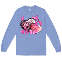 Colony Blue Cancer hearts Cancer Awaneress Long Sleeve Tee - HowdyJamesFarm