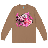 Toasted Coconut Cancer hearts Cancer Awaneress Long Sleeve Tee - HowdyJamesFarm