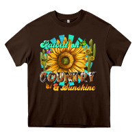 Chocolate Brown raised on country  sunshine Heavy Core Tee - NancyCooperArtShop