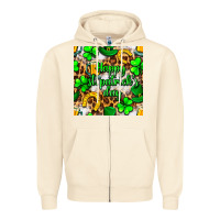 Sandshell Happy St. Patrick's Day pattern digital paper Zipper Hoodie - BundleAndBundleShop