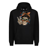 Black American Mother skull Mother's Day Premium Hoodie - FaDigitalArtStudio