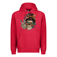 Cardinal American Mother skull Mother's Day Premium Hoodie - FaDigitalArtStudio