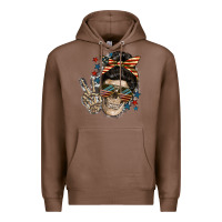 Chestnut American Mother skull Mother's Day Premium Hoodie - FaDigitalArtStudio