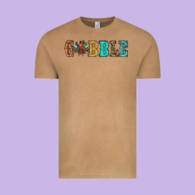 Gobble Thanksgiving Turkey Vintage Tee Designed By Ranaportraitstore