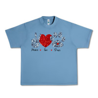 Pebble Blue Peace Love Paws Urban Heavy Tee - Bettercallsaul