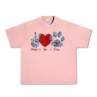 Salmon Peace Love Paws Urban Heavy Tee - Bettercallsaul