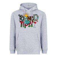 Heather Grey Tanned And Tipsy Heavyweight Hoodie - CowhideDigitalArt