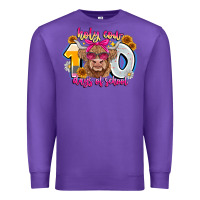 Purple Holy Cow 100 Days Of School Premium Sweatshirt - CowhideDigitalArt
