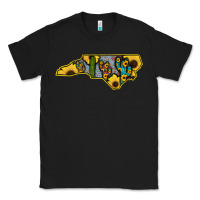 Black Western North Carolina Map Sunflower Classic Tee - Bettercallsaul