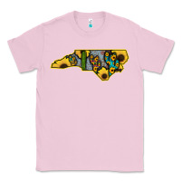 Bubblegum Pink Western North Carolina Map Sunflower Classic Tee - Bettercallsaul