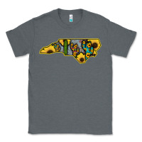 Charcoal Heather Western North Carolina Map Sunflower Classic Tee - Bettercallsaul