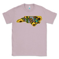 Lilac Western North Carolina Map Sunflower Classic Tee - Bettercallsaul