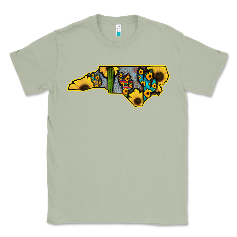 Western North Carolina Map Sunflower Classic Tee by Bettercallsaul | Teevron
