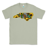 Matcha Western North Carolina Map Sunflower Classic Tee - Bettercallsaul