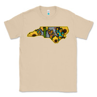 Mushroom Western North Carolina Map Sunflower Classic Tee - Bettercallsaul
