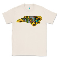 Natural Western North Carolina Map Sunflower Classic Tee - Bettercallsaul
