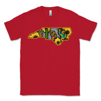 Red Western North Carolina Map Sunflower Classic Tee - Bettercallsaul