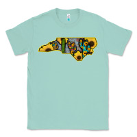 Seafoam Western North Carolina Map Sunflower Classic Tee - Bettercallsaul