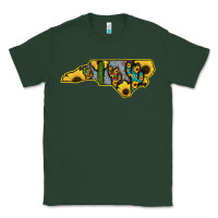 Sports Green Western North Carolina Map Sunflower Classic Tee - Bettercallsaul