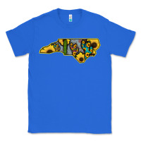 True Royal Western North Carolina Map Sunflower Classic Tee - Bettercallsaul