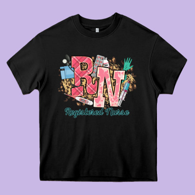 Rn Registered Nurse Western Heavy Core Tee Designed By Nancycooperartshop