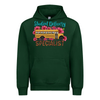 Forest Green student delivery specialist school bus Urban Hoodie - Artiststas