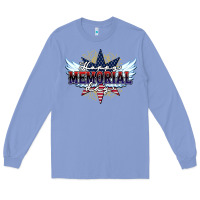 Colony Blue happy memorial day Long Sleeve Tee - HowdyJamesFarm