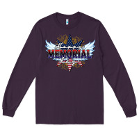 Plum happy memorial day Long Sleeve Tee - HowdyJamesFarm