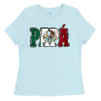 Baby Blue Mexican Flag Papá Ladies Tee - Jasminsmagicworld