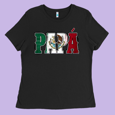 Mexican Flag Papá Ladies Tee Designed By Jasminsmagicworld