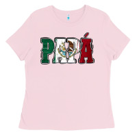 Bubblegum Pink Mexican Flag Papá Ladies Tee - Jasminsmagicworld