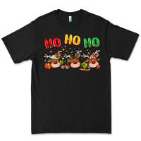 Black ho ho ho reindeer Premium Tee - MaliasSmallBusiness