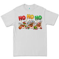Dove Grey ho ho ho reindeer Premium Tee - MaliasSmallBusiness