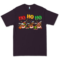 Plum ho ho ho reindeer Premium Tee - MaliasSmallBusiness