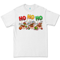 White ho ho ho reindeer Premium Tee - MaliasSmallBusiness