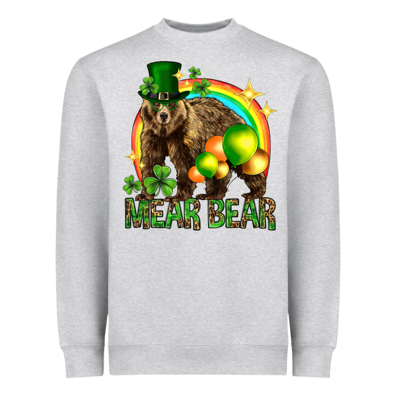 St. Patrick's Day Mear Bear Heavyweight Sweatshirt by HowdyJamesFarm | Teevron
