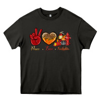 Asphalt peace love firefighter Heavy Core Tee - NancyCooperArtShop