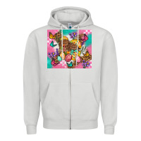 Dove Grey Easter Bunnies And Egg Tumbler Zipper Hoodie - BundleAndBundleShop