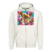 Oatmeal Heather Easter Bunnies And Egg Tumbler Zipper Hoodie - BundleAndBundleShop