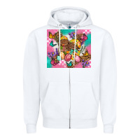 White Easter Bunnies And Egg Tumbler Zipper Hoodie - BundleAndBundleShop