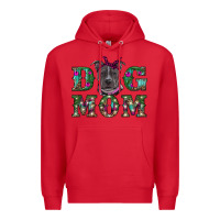 Red Christmas dog mom pitbull Premium Hoodie - RanaPortraitStore