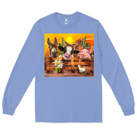Colony Blue farm animal Long Sleeve Tee - TumblerDesignByShophia