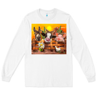 White farm animal Long Sleeve Tee - TumblerDesignByShophia