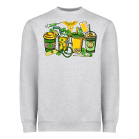 Heather Grey St. Patrick's Day Nurse coffee cups Heavyweight Sweatshirt - HowdyJamesFarm
