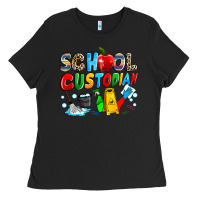 Black school custodian Ladies Tee - NancyCooperArtShop