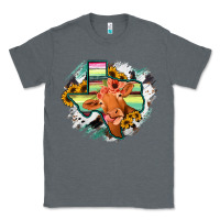 Charcoal Heather Western Texas Flag Cow Portrarit Classic Tee - Bettercallsaul