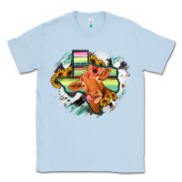 Dusty Blue Western Texas Flag Cow Portrarit Classic Tee - Bettercallsaul