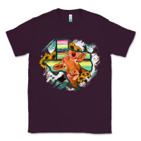 Plum Western Texas Flag Cow Portrarit Classic Tee - Bettercallsaul