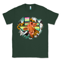 Sports Green Western Texas Flag Cow Portrarit Classic Tee - Bettercallsaul