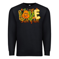 Black Love Fall Y'all Premium Sweatshirt - CowhideDigitalArt